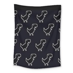 Cute Black, Dinosaur Medium Tapestry