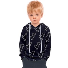 Cute Black, Dinosaur Kids  Overhead Hoodie