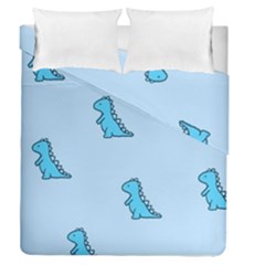 Dinosaur , Cute, Pastel, Duvet Cover Double Side (queen Size) by kyorashop23