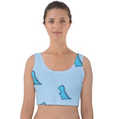 Dinosaur , Cute, Pastel, Velvet Crop Top by kyorashop23