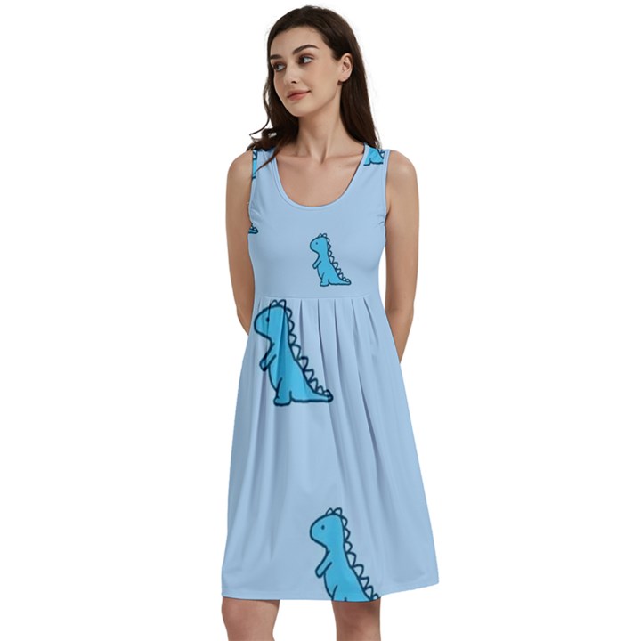 Dinosaur , Cute, Pastel, Classic Skater Dress