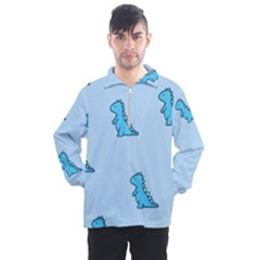 Dinosaur , Cute, Pastel, Men s Half Zip Pullover