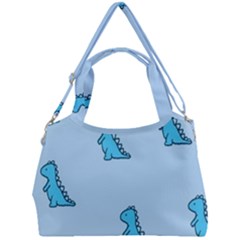 Dinosaur , Cute, Pastel, Double Compartment Shoulder Bag by kyorashop23