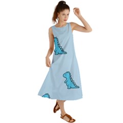 Dinosaur , Cute, Pastel, Summer Maxi Dress by kyorashop23