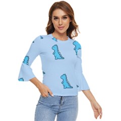 Dinosaur , Cute, Pastel, Bell Sleeve Top