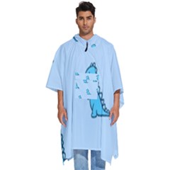 Dinosaur , Cute, Pastel, Men s Hooded Rain Ponchos by kyorashop23