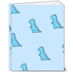 Dinosaur , Cute, Pastel, 8  X 10  Softcover Notebook by kyorashop23