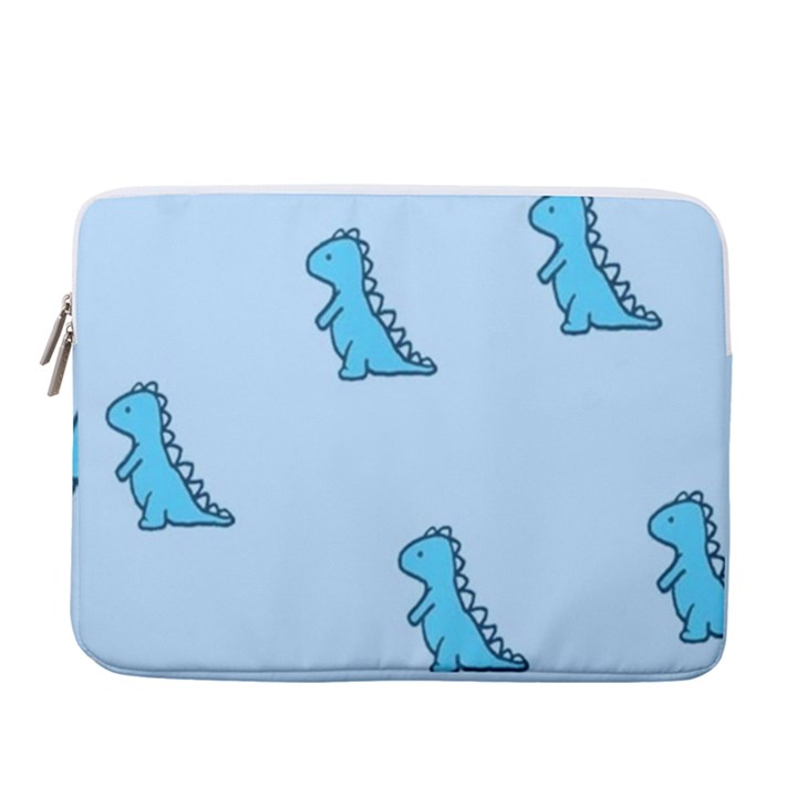 Dinosaur , Cute, Pastel, 14  Vertical Laptop Sleeve Case With Pocket