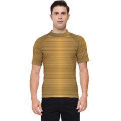 Gold, Desenho, Golden, Metal, Shiny, Men s Short Sleeve Rash Guard by kyorashop23