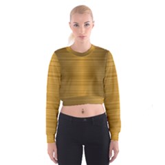 Gold, Desenho, Golden, Metal, Shiny, Cropped Sweatshirt