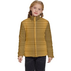 Gold, Desenho, Golden, Metal, Shiny, Kids  Puffer Bubble Jacket Coat by kyorashop23