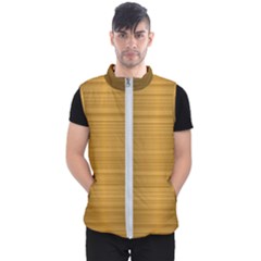 Gold, Desenho, Golden, Metal, Shiny, Men s Puffer Vest