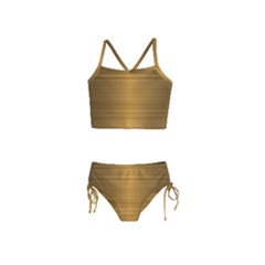 Gold, Desenho, Golden, Metal, Shiny, Girls  Tankini Swimsuit by kyorashop23