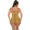 Gold, Desenho, Golden, Metal, Shiny, Retro Full Coverage Swimsuit View4