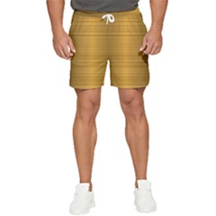 Gold, Desenho, Golden, Metal, Shiny, Men s Runner Shorts by kyorashop23