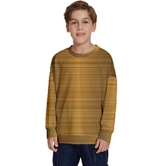 Gold, Desenho, Golden, Metal, Shiny, Kids  Crewneck Sweatshirt