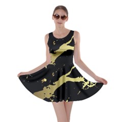 Marble Black, Kiss, Gold, Pretty Skater Dress by kyorashop23