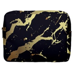 Marble Black, Kiss, Gold, Pretty Make Up Pouch (large) by kyorashop23