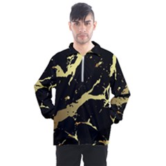 Marble Black, Kiss, Gold, Pretty Men s Half Zip Pullover