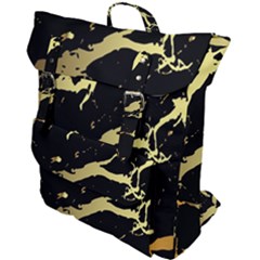 Marble Black, Kiss, Gold, Pretty Buckle Up Backpack by kyorashop23