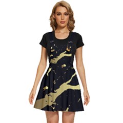 Marble Black, Kiss, Gold, Pretty Apron Dress by kyorashop23