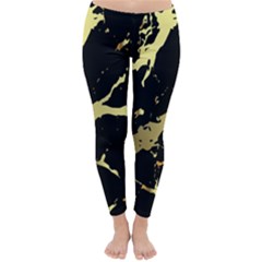 Marble Black, Kiss, Gold, Pretty Classic Winter Leggings by kyorashop23