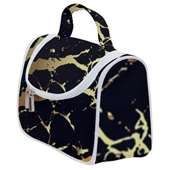 Marble Black, Kiss, Gold, Pretty Satchel Handbag by kyorashop23