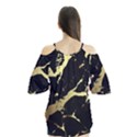 Marble Black, Kiss, Gold, Pretty Flutter Sleeve T-Shirt View2