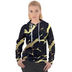 Marble Black, Kiss, Gold, Pretty Women s Overhead Hoodie