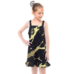 Marble Black, Kiss, Gold, Pretty Kids  Overall Dress by kyorashop23