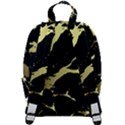 Marble Black, Kiss, Gold, Pretty Zip Up Backpack View3