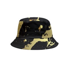 Marble Black, Kiss, Gold, Pretty Inside Out Bucket Hat (kids) by kyorashop23