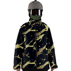 Marble Black, Kiss, Gold, Pretty Men s Zip Ski And Snowboard Waterproof Breathable Jacket