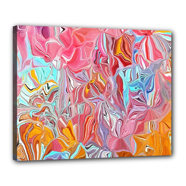 Marbling art Canvas 20  x 16  (Stretched)