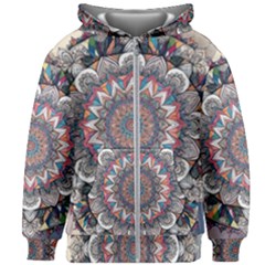 Pattern Nature Kids  Zipper Hoodie Without Drawstring