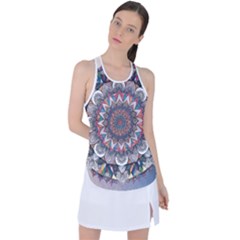 Pattern Nature Racer Back Mesh Tank Top