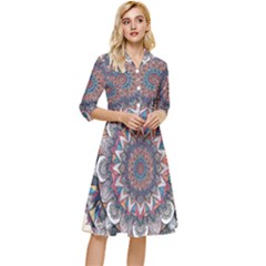 Pattern Nature Classy Knee Length Dress