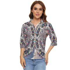 Pattern Nature Women s Quarter Sleeve Pocket Shirt