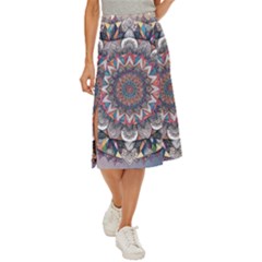 Pattern Nature Midi Panel Skirt