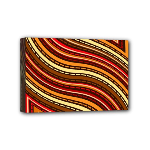 Waves Pattern Abstract Neutrals Mini Canvas 6  X 4  (stretched)