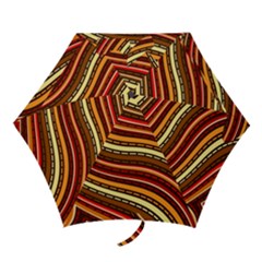 Waves Pattern Abstract Neutrals Mini Folding Umbrellas