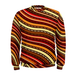 Waves Pattern Abstract Neutrals Men s Sweatshirt