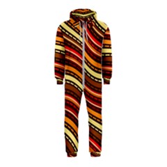 Waves Pattern Abstract Neutrals Hooded Jumpsuit (kids)