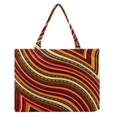 Waves Pattern Abstract Neutrals Zipper Medium Tote Bag