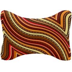 Waves Pattern Abstract Neutrals Seat Head Rest Cushion by Maspions