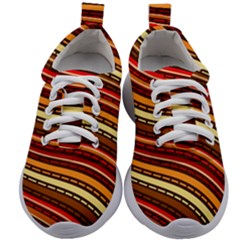 Waves Pattern Abstract Neutrals Kids Athletic Shoes