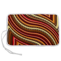 Waves Pattern Abstract Neutrals Pen Storage Case (l)