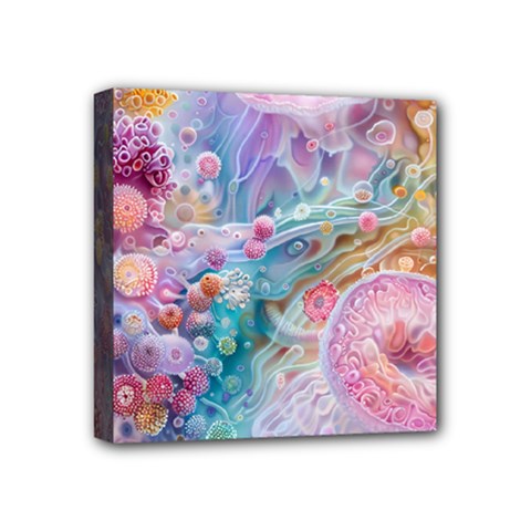 Cells Fluid Bubbles Mini Canvas 4  X 4  (stretched) by Maspions