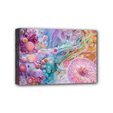 Cells Fluid Bubbles Mini Canvas 6  X 4  (stretched)