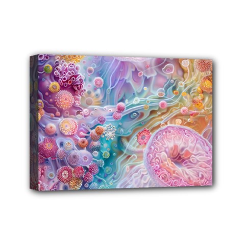 Cells Fluid Bubbles Mini Canvas 7  X 5  (stretched) by Maspions